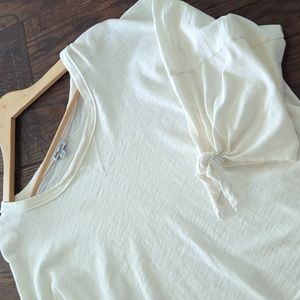 SPLENDID I NWOT Off White Cotton Slub 3/4 Sleeve Dolman Tee Shirt Top, XS